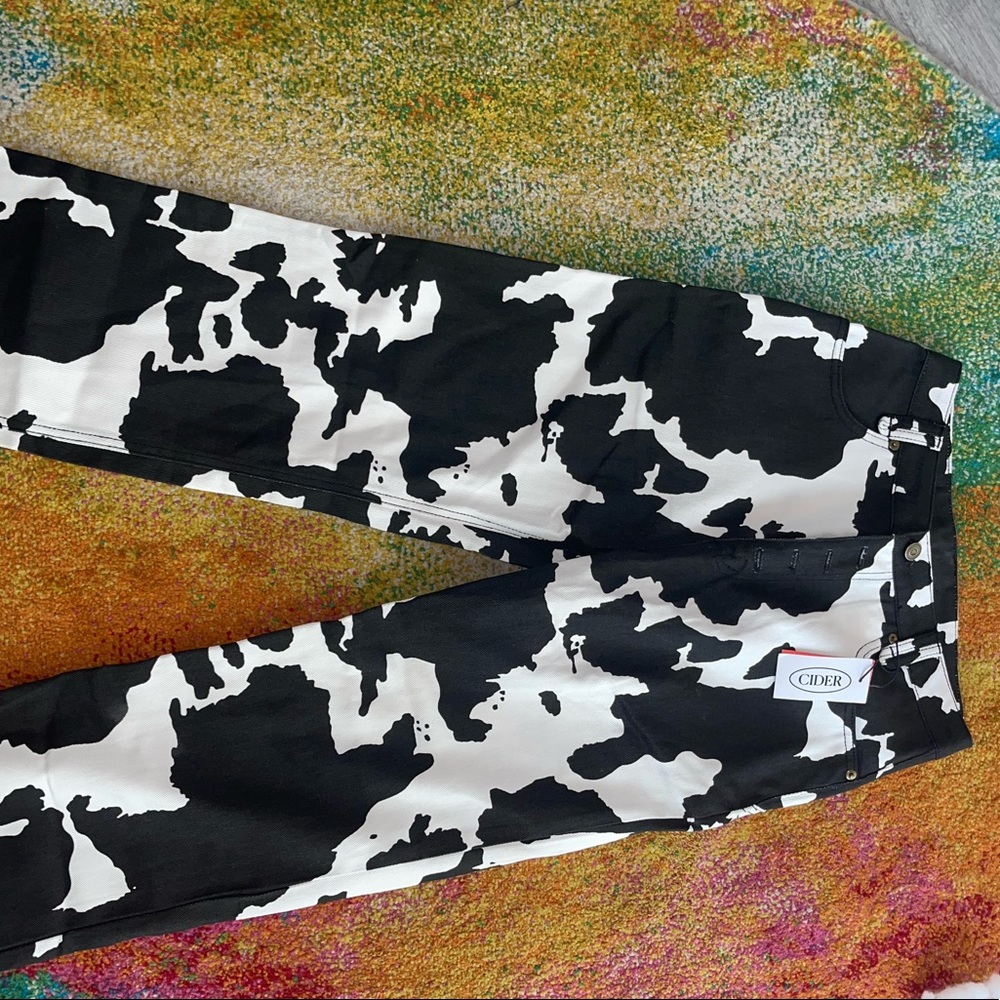 Cow print oversized pants!